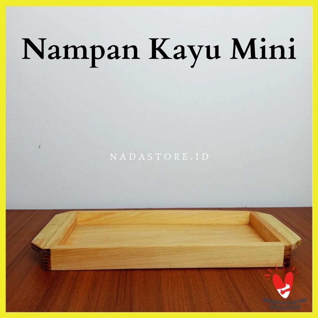 NADASTORE - Nampan Kayu / Tray Wooden Mini , Wooden Serving Tray 30 X 15 X 3 CM