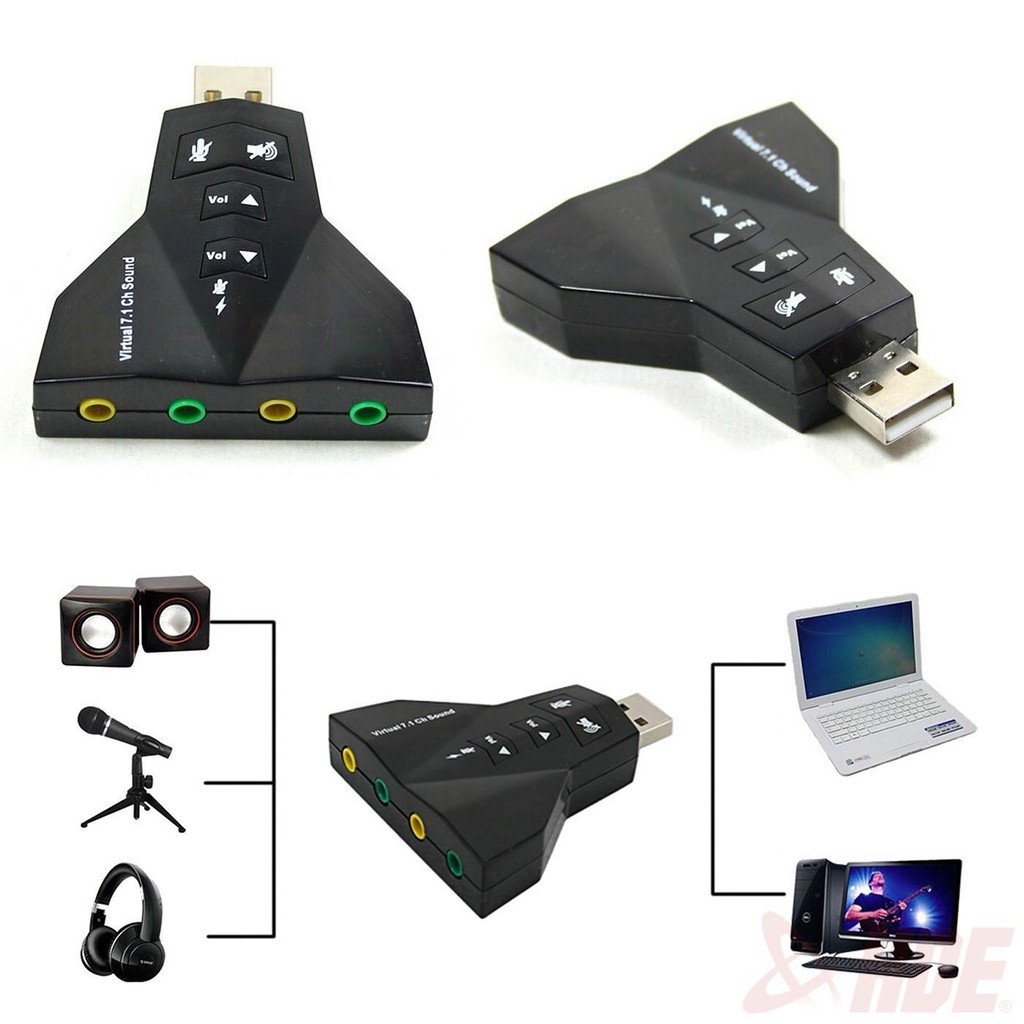 usb soundcard 7.1 double - virtual sound card 7.1 channel double