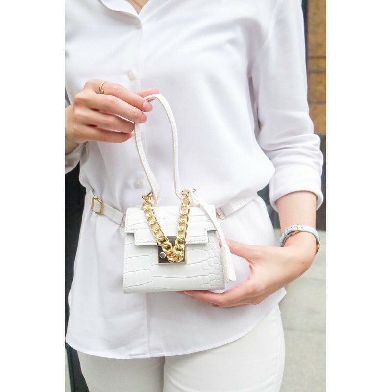 ( SIZE M ) TAS SELEMPANG WANITA - MICRO CROCO MINI - TAS MOON YOUNG - TAS ANDIN - Slingbag 6713 THR