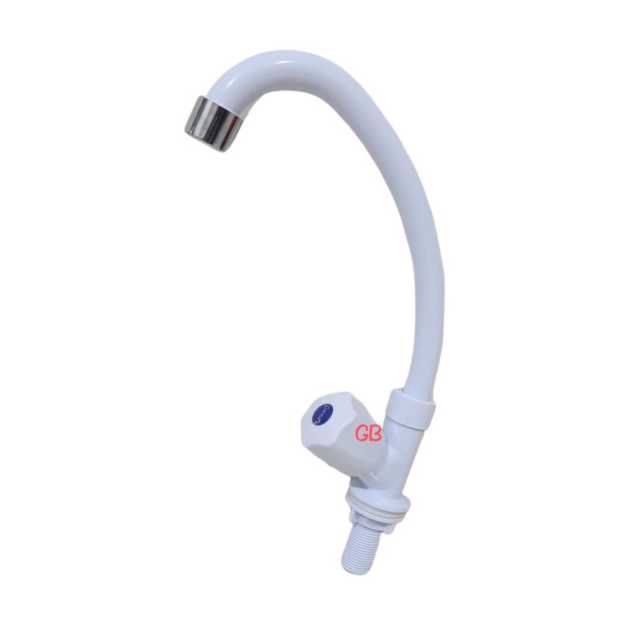 Kran Angsa tanam PVC-kran meja dapur cuci piring bulat