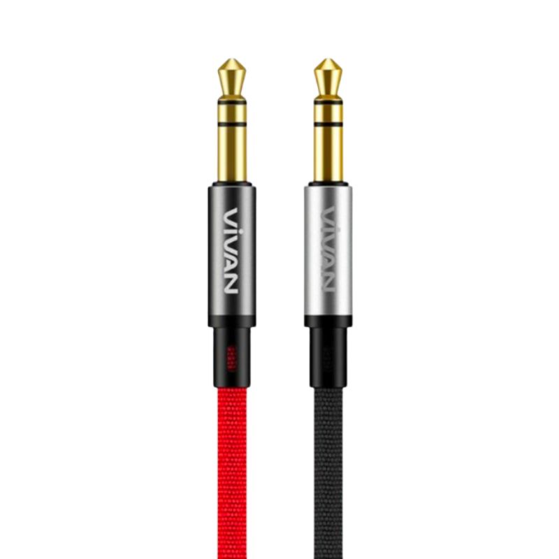 Kabel AUX 3.5mm VIVAN AUX01 Jack Audio 100cm AUX01 Garansi Resmi 1 Tahun