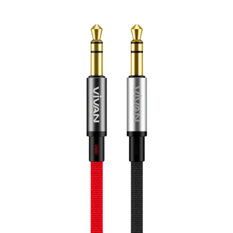 Kabel AUX 3.5mm VIVAN AUX01 Jack Audio 100cm AUX01 Garansi Resmi 1 Tahun