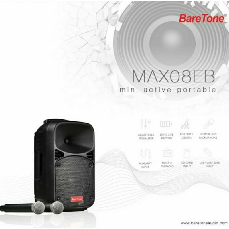 Speaker Baretone Max 08 Eb Speaker Portable wireless Bluetooth