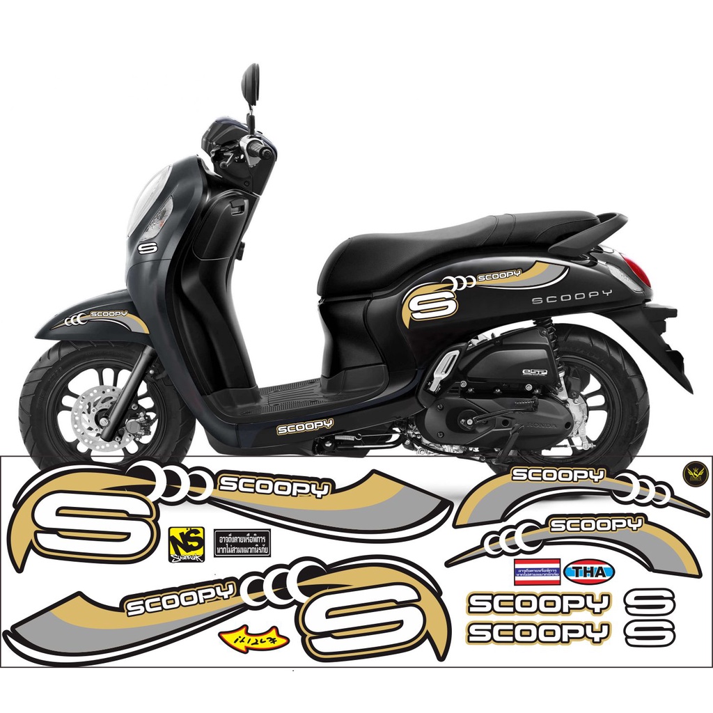STRIPING SCOOPY 2021 SIMPLE VARIASI / STICKER MOTOR LIS BODY SCOOPY 2021 SIMPLE 02 06