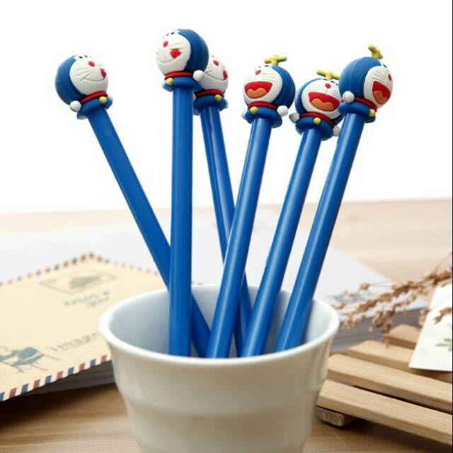 

Pulpen Gel Kepala Karet Doraemon 0.5mm