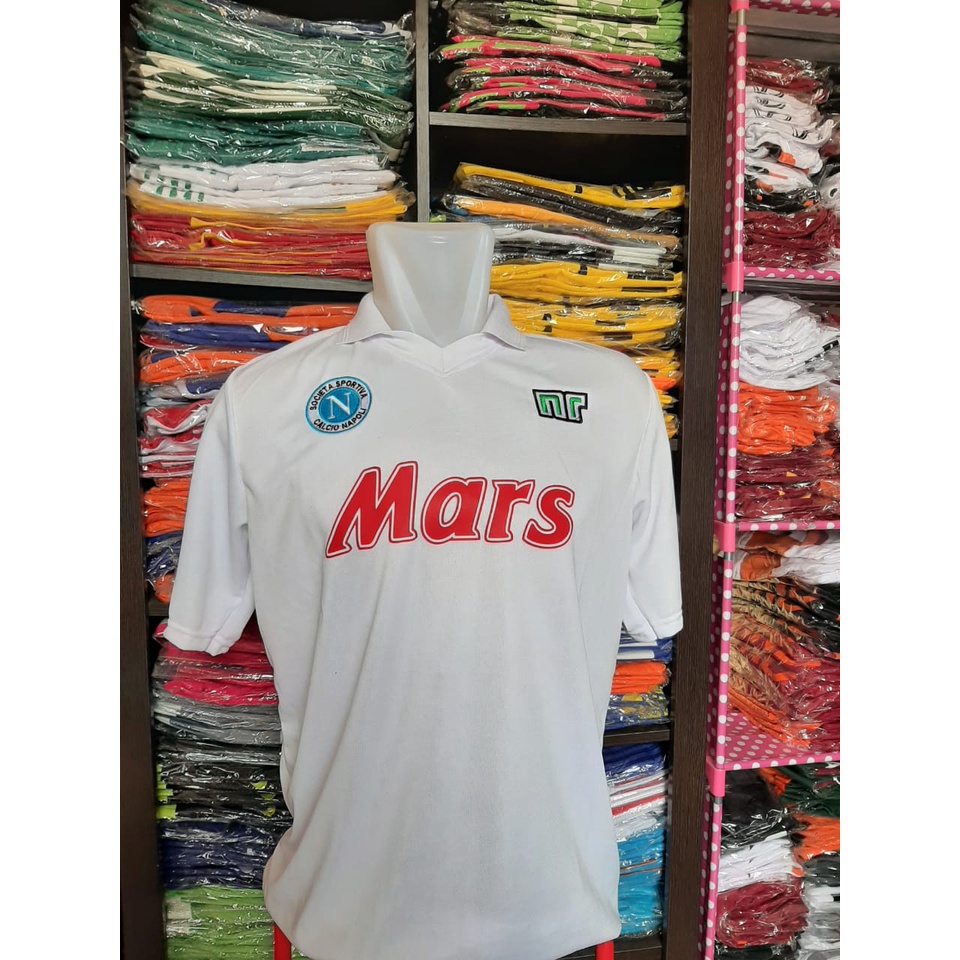 Jersey Retro Napoli 1991 Mars Putih