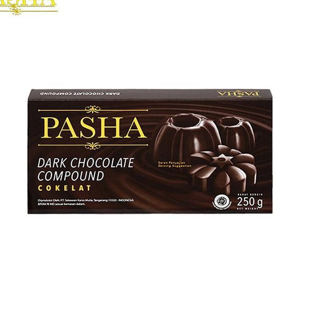 

12.12 STOK READY Pasha Dark Chocolate Compound Pack 250 gr