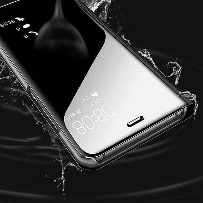 ➬ OPPO RENO 6 5G 3 4 4F PRO RENO 5 5F Flip Cover Mirror Standing Case Clear S-View Auto Lock Smart L