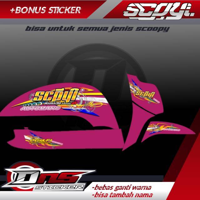STRIPING SCOOPY NEW TRANSPARAN FONT GRADASI
