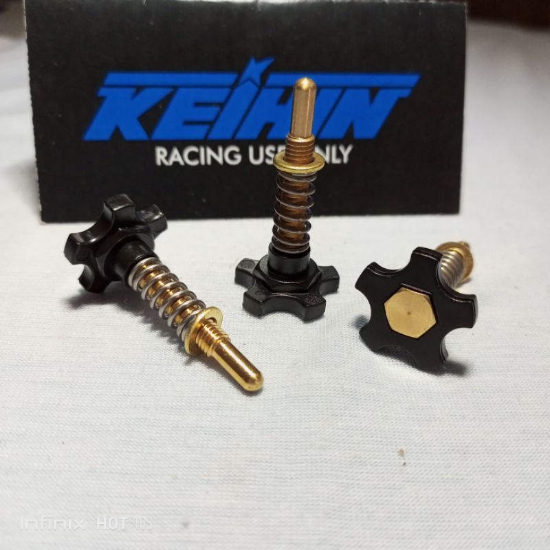 SETELAN GAS STASIONER KEIHIN UNTUK KARBU PE PWK SUDCO KWS 28 30 32 34 PWK KOSO EVO hitam