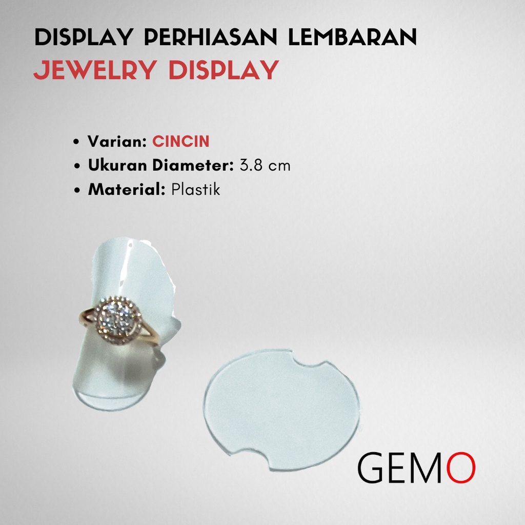 Dudukan Display Perhiasan Lembaran - Cincin, Anting, dan Kalung  Tempat Seserahan Nikah Unik Murah