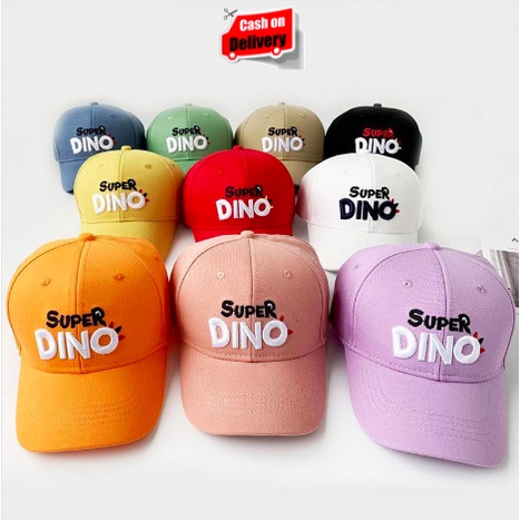 Topi Baseball Anak Bordir Super Dino Usia 2-10 Tahun Laki Perempuan