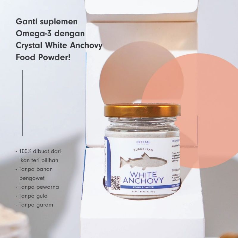 CRYSTAL OF THE SEA WHITE ANCHOVY POWDER 20GR / Crystal of the sea brown achovy / crystal of the sea seaweed powder BUBUK TERI BPOM