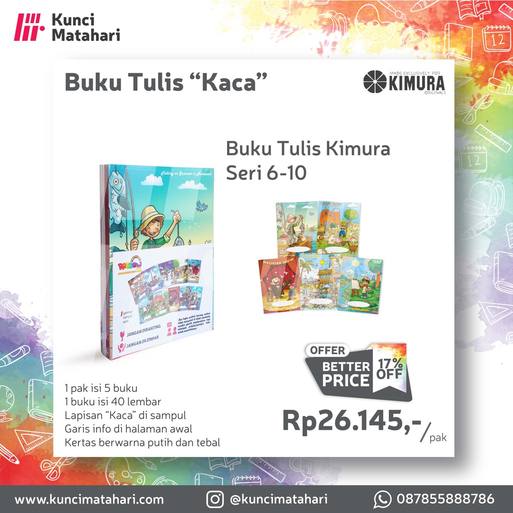 

1 Pak Buku Tulis Anak Kimura (Seri 6-10)