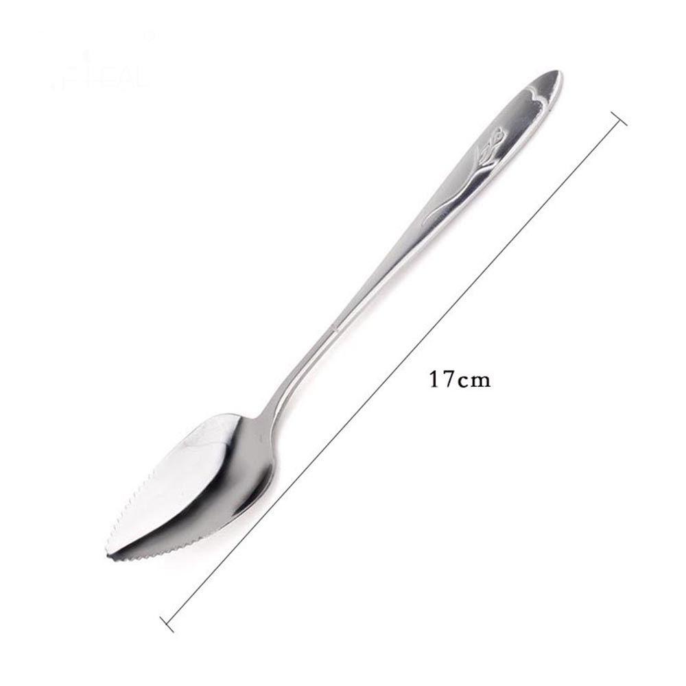 Solighter Sendok Serutted Silver Scrape Cermin Poles Stainless Steel
