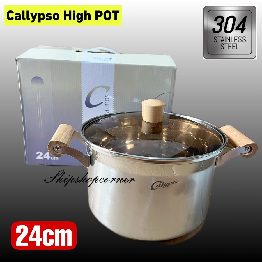 Callypso Panci Sup Stainless 24cm / high soup pot Double Bottom