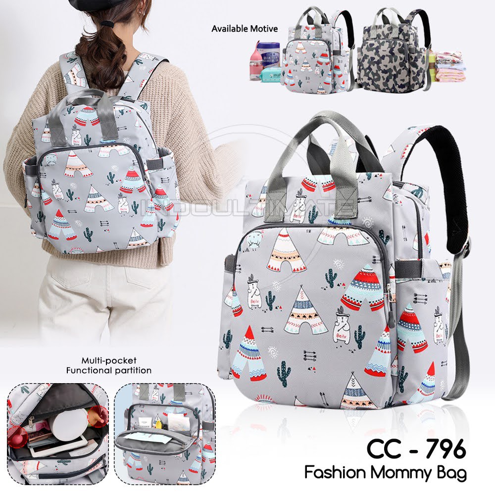 Tas Bayi Ransel Besar PREMIUM import Perlengkapan Travelling Baby diaper bag susu CC-795 CC-796