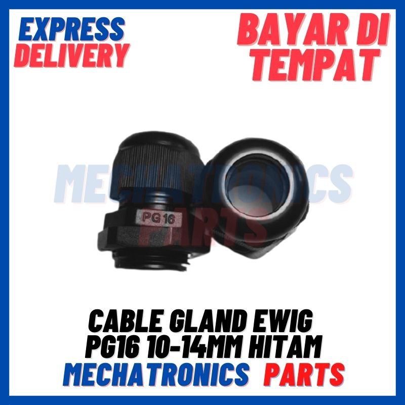 [DEV-9145] CABLE GLAND EWIG PG16 10-14MM HITAM