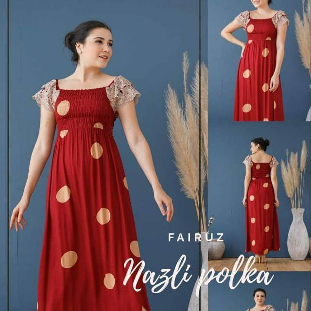 Daster Arab Polkadot DASTER VIRAL FAIRUZ Daster Daster Arab Polkadot DASTER VIRAL FAIRUZ Daster