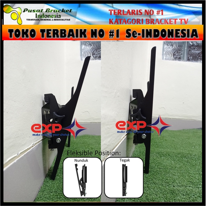Bracket TV POLYTRON 21&quot; s/d 43&quot; waterpass GARANSI 100% COCOK!!! IMPORT QUALITY