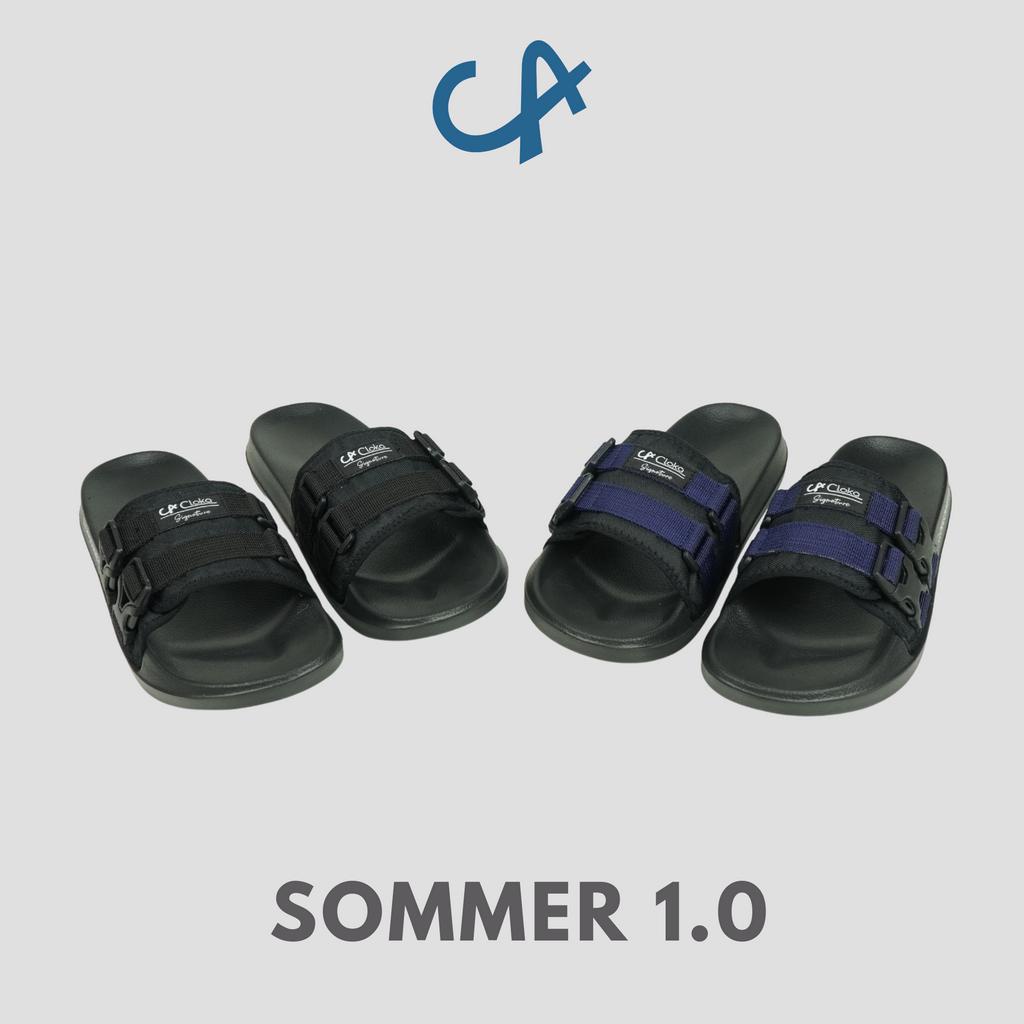 Sandal Pria Dewasa Karet Kasual Selop Slide Anti Air Sendal Slop Cowo Ringan Distro Kekinian - Cloka Sommer 1.0