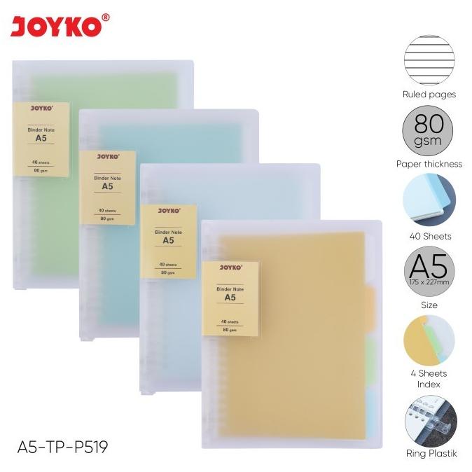 

Binder Note Cover Transparan Buku Tulis Joyko