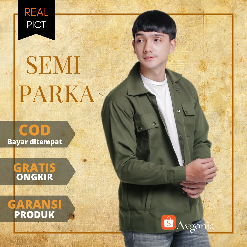 Jaket Pria Terbaru Distro Semi Parka Keren