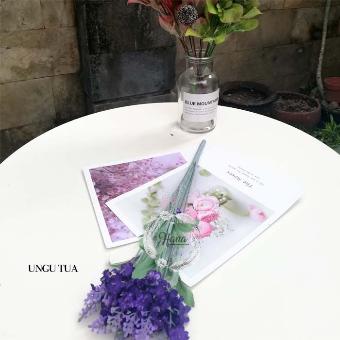 Bunga lavender artificial/bunga plastik palsu lavender-3