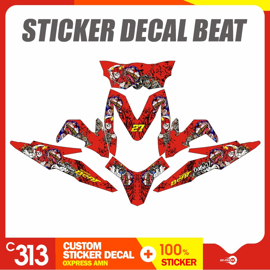 Stiker Striping Honda BEAT Custom Sticker (20)