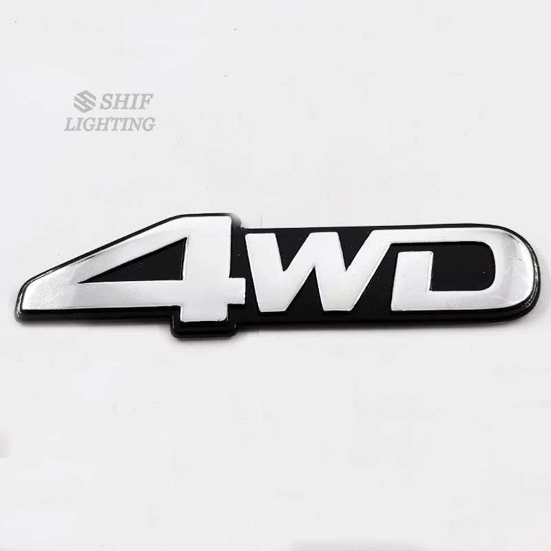 1pc Stiker Emblem Logo 4WD Bahan ABS Untuk Bagasi Belakang Mobil Mitsubishi Pajero