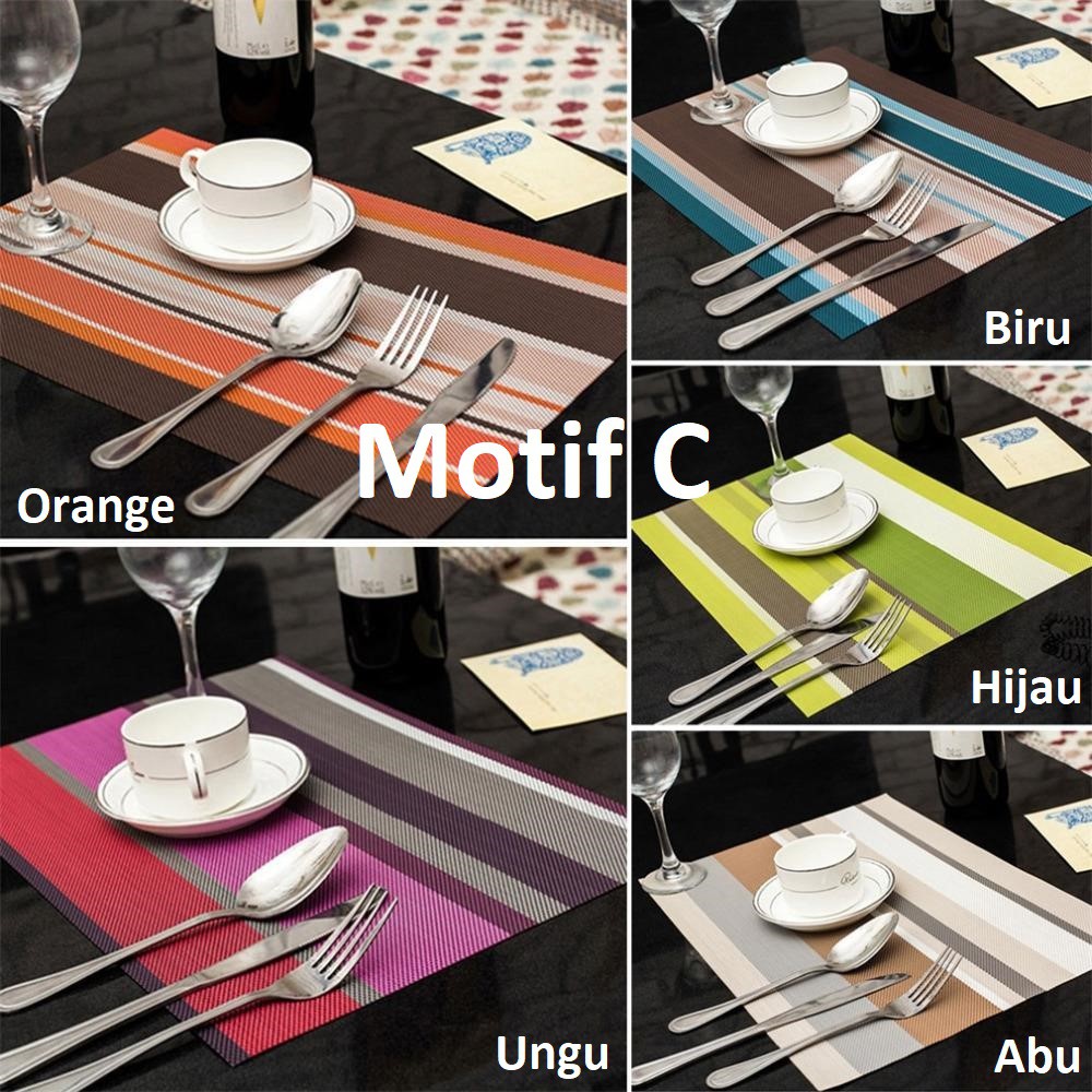 Tatakan Piring 45 x 30cm Elegan PVC / Table Mat