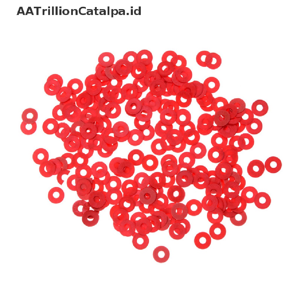 Aatrillioncatalpa 100 Pcs Ring Washer Insulating Fiber Ukuran 3mm Untuk Motherboard Komputer