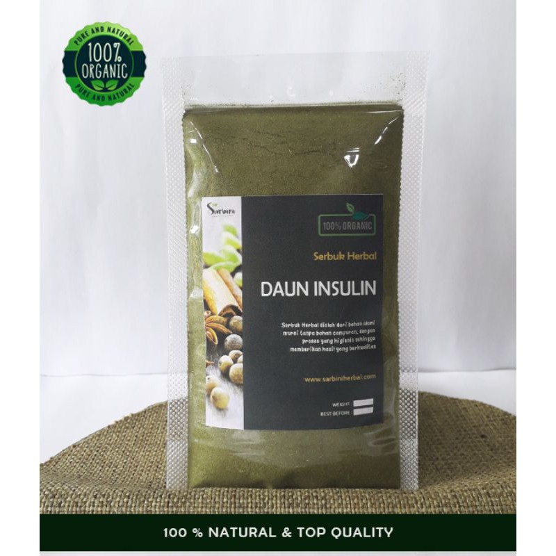 

Bubuk Daun Insulin 1000 gram 100% tanpa campuran dan dijamin murni / Serbuk Daun Insulin 1 kg