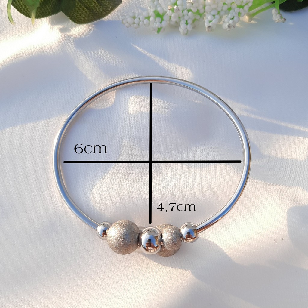 Gelang Lentur Titanium Sand Balls Tersedia Warna Rosegold, Gold dan Silver