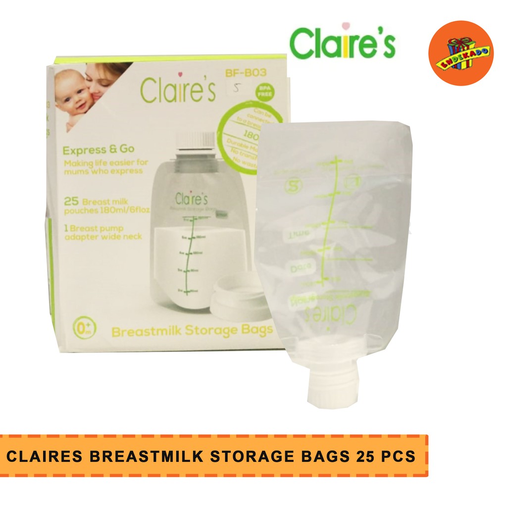 CLAIRE'S BREASTMILK STORAGE BAGS 25pcs - Kantong Asi