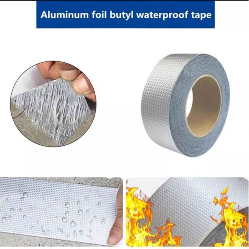 Lakban Alumunium Foil Lakban Waterproof aluminium Anti Bocor Tape Anti Panas solatip aluminium isola