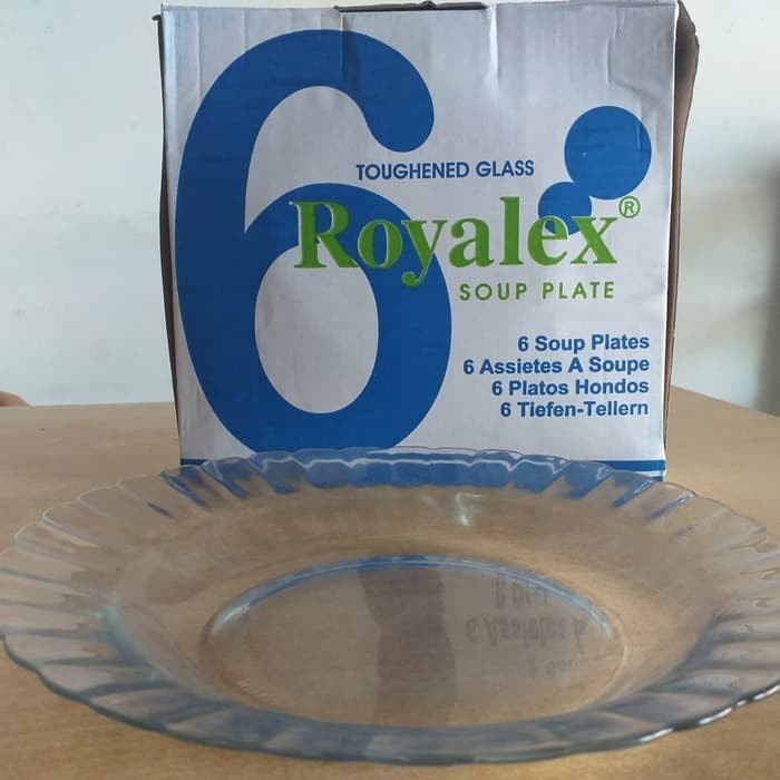 Piring Makan Royalex Tempered 9in / Soup Plate Tempered Royalex 9"