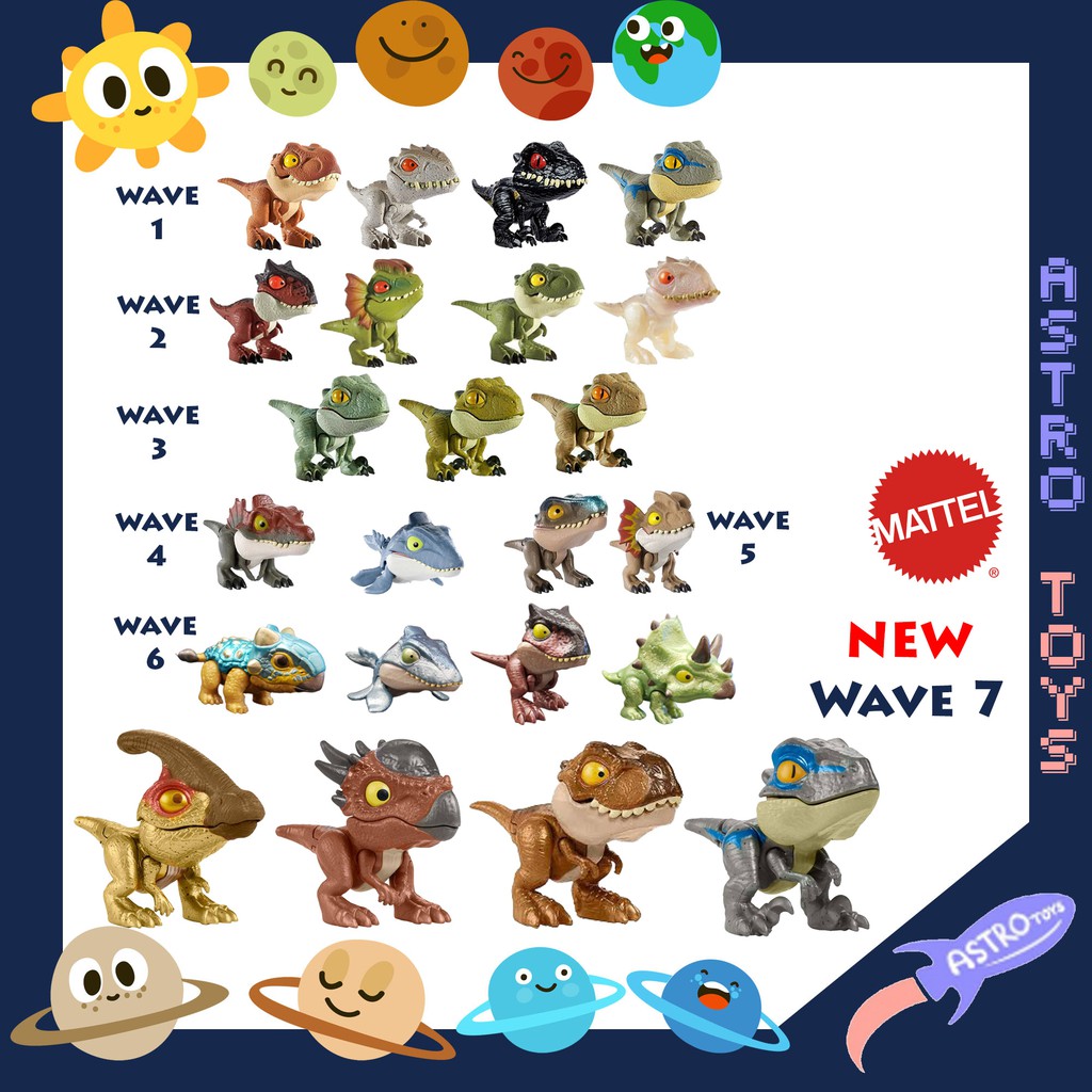 Jurassic Dino Snap Squad Wave 1 2 3 4 5 6 7 (New!) Dinosaurus Lucu