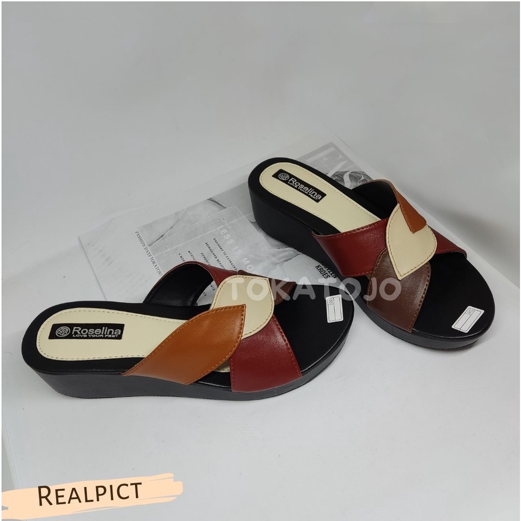 Sandal wedges wanita love silang hak 5 cm terbaru 2022 new fashion korea REALPICT sandal wedges wanita kekinian cassual