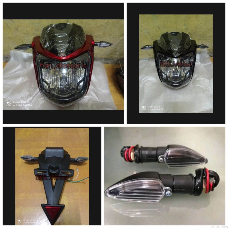 1 Set Batok Kepala Vixion New 2013 2014 Spakbor Belakang Variasi Lampu Sen
