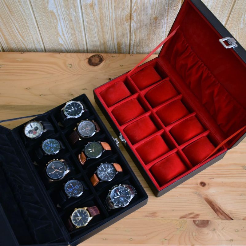 Kotak Tempat Jam Tangan Isi 10 Jumbo Exclusive Watch Box With Lock