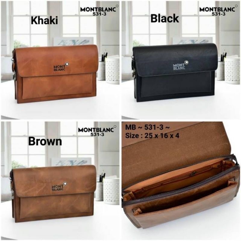 HANBAG CLUTCH TALI PENDEK MONTBLANC PRIA/WANITA HANDBAG KUNCI LOCK KODE  IMPORT