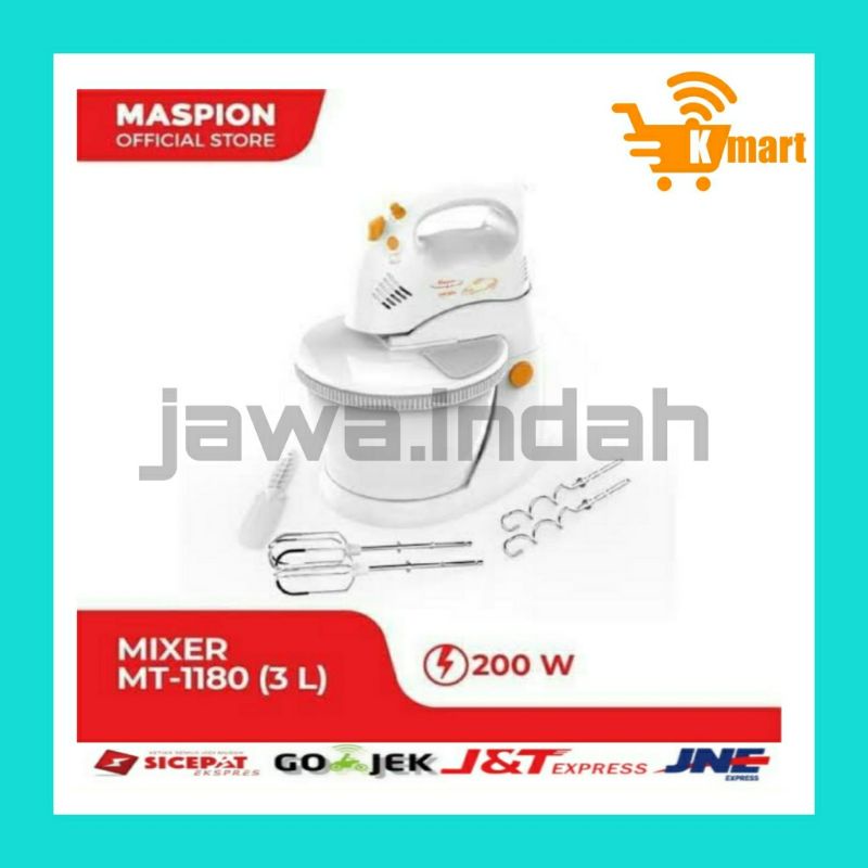Maspion Stand Mixer MT 1180/ MT 1180/MT-1180 (STAND MIXER) GARANSI RESMI