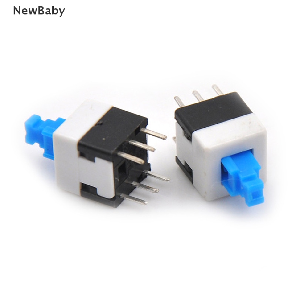 Newbaby 10Pcs Tombol Switch Dua Baris 6 Pin Ukuran 8x8mm