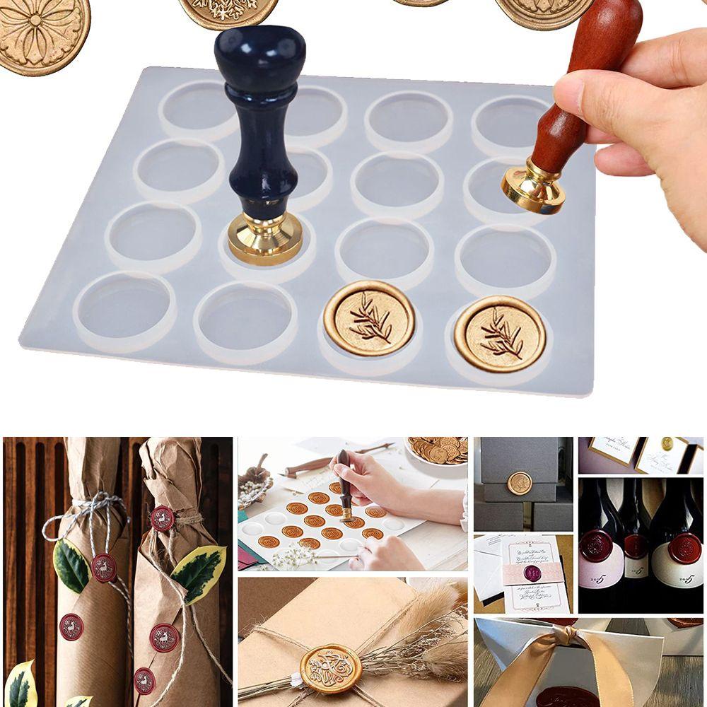 R-flower Wax Sealing Mat Dekorasi Rumah Handmade Resin Casting Amplop Scrapbooking Cetakan Silikon Untuk Wax Seal Stamp