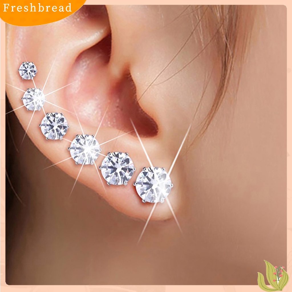 [TERLARIS]12 Pairs Earrings Exquisite Lovely Design Cubic Zirconia Brilliant Jewelry Ear Studs for Dating