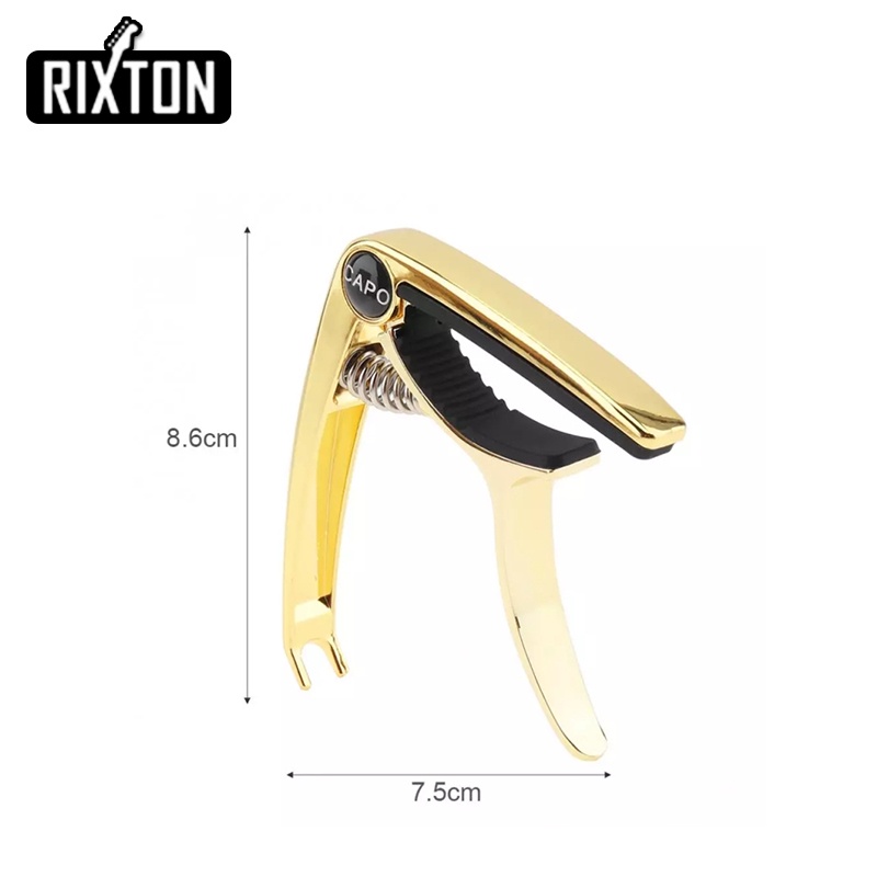 Rixton Guitar Capo LGL-06 Clamp Aluminium Alloy Logam Kayu Butir Perubahan Cepat Kunci Nilon Akustik