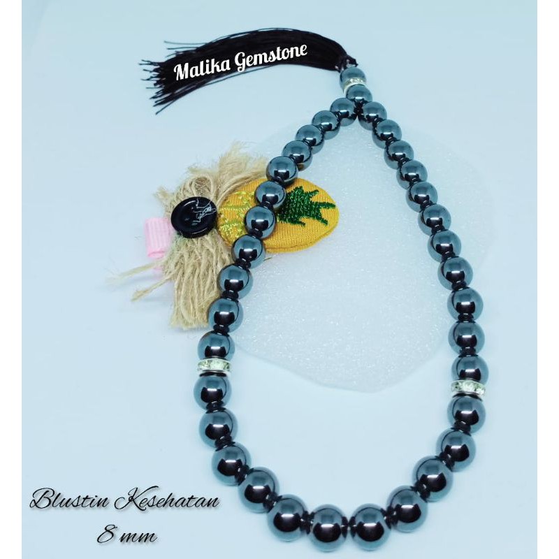 TASBIH KESEHATAN BLUSTIN 33 BUTIR 8 MM 100% NATURAL