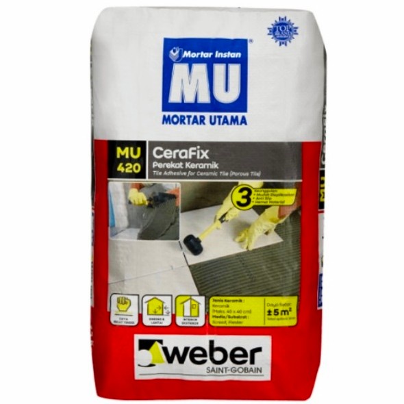 MU 420 25kg. semen perekat keramik