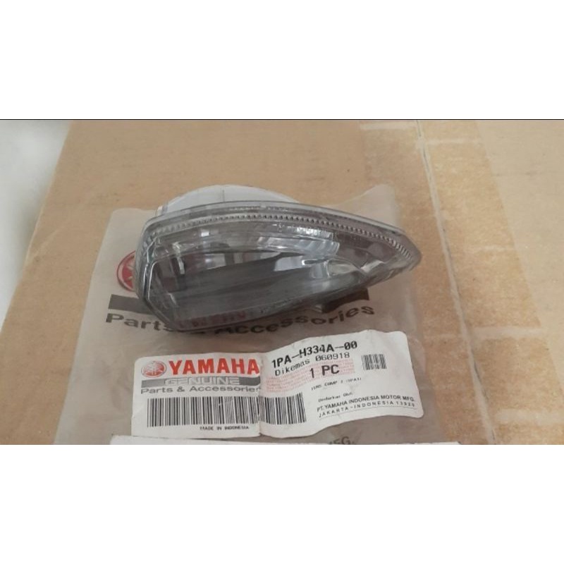 MIKA LAMPU SEN SEIN BELAKANG KIRI VIXION NVL ADVANCE NVA AEROX 155 ASLI ORI YAMAHA 1PA H334A 00